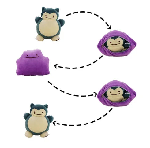 Pokémon Reversible Ditto Snorlax Plush Pillow