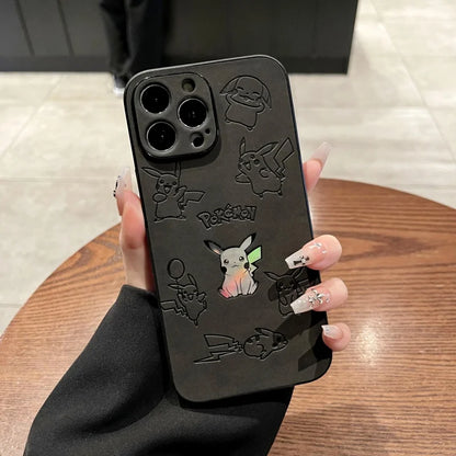 Cute Pokémon Embossed iPhone Case