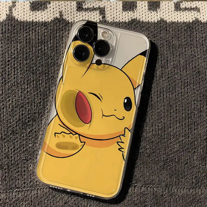 Cute Pikachu Transparent iPhone Case