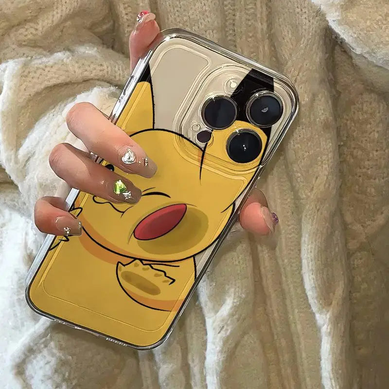 Cute Pikachu Transparent iPhone Case