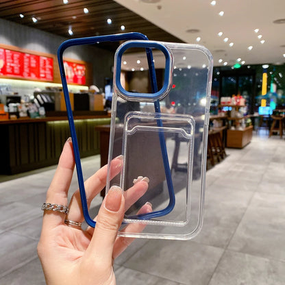 Clear iPhone Case with Photo Card Pocket