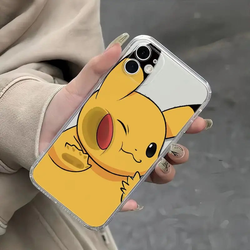 Cute Pikachu Transparent iPhone Case