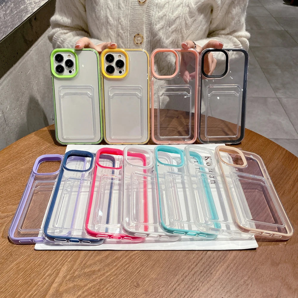 Clear iPhone Case with Photo Card Pocket