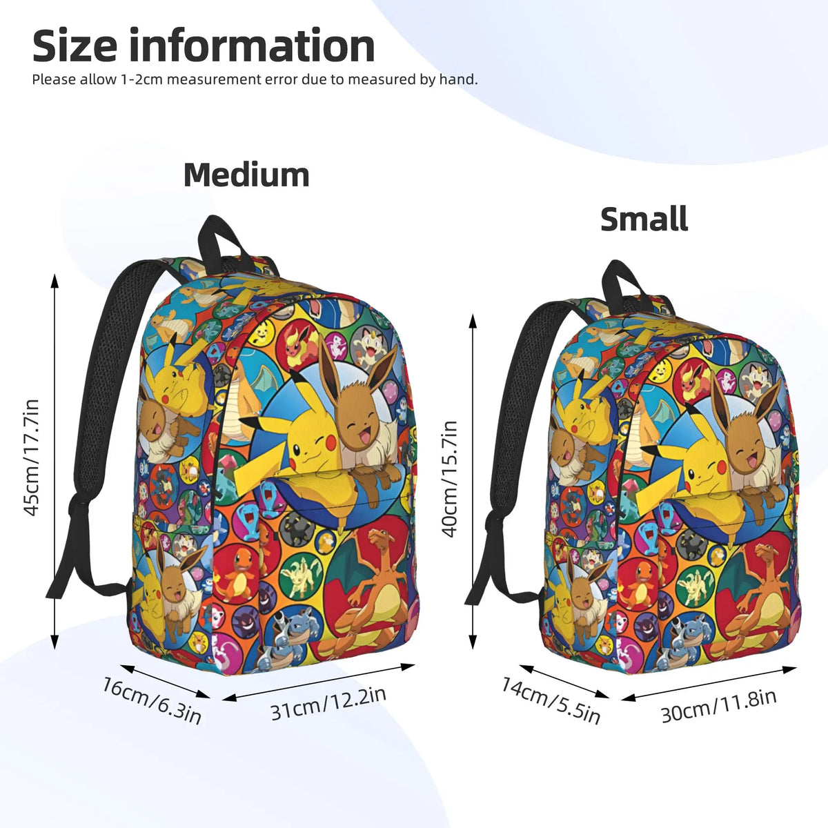 Pokémon Pikachu Eevee Print Backpack