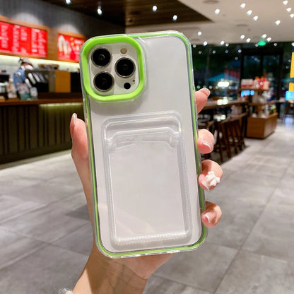 Clear iPhone Case with Photo Card Pocket