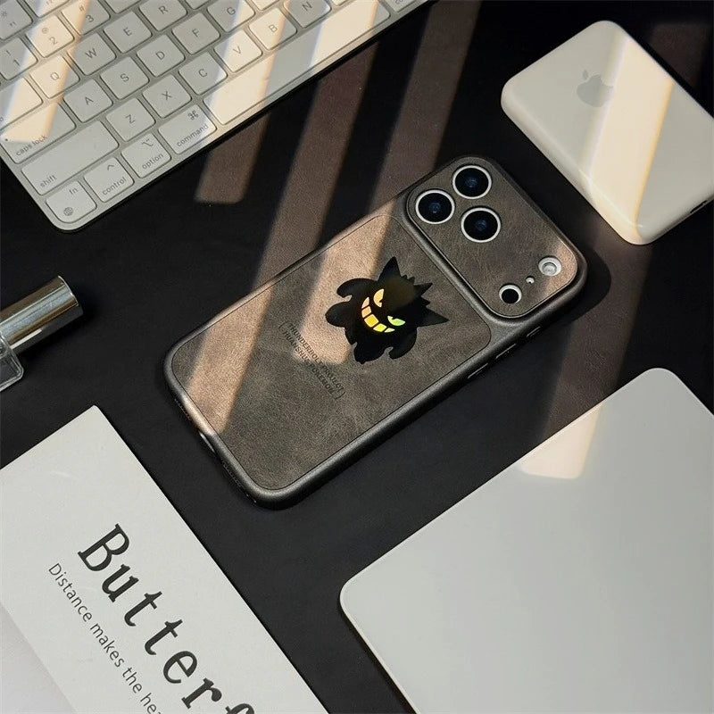 Gengar Laser Leather iPhone Case