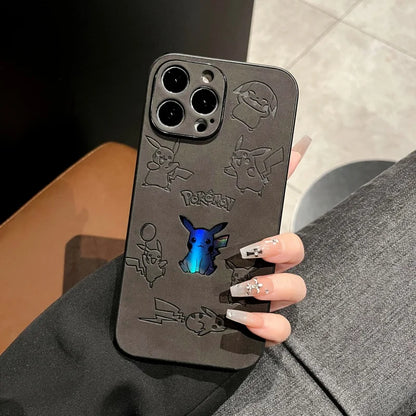 Cute Pokémon Embossed iPhone Case