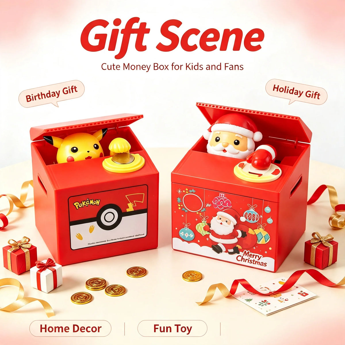 Cute Anime Electronic Coin Bank
