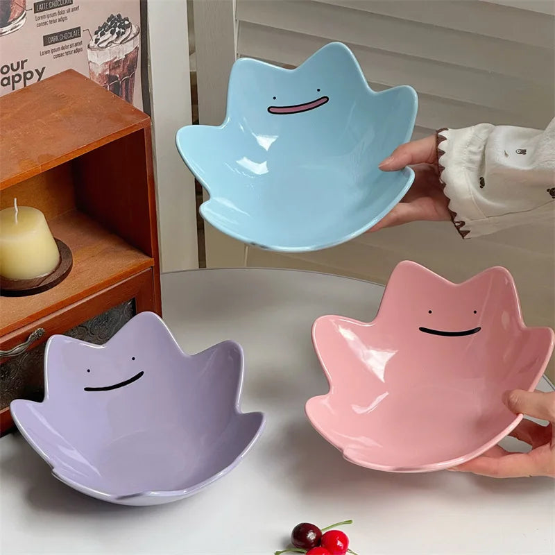 Cute Ditto Pokémon Ceramic Fruit Bowl