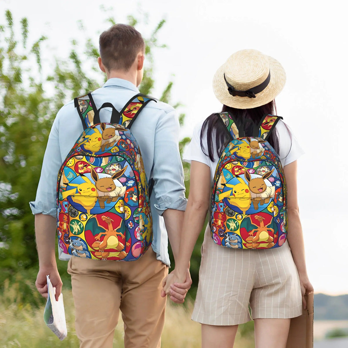 Pokémon Pikachu Eevee Print Backpack
