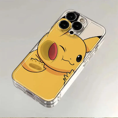 Cute Pikachu Transparent iPhone Case