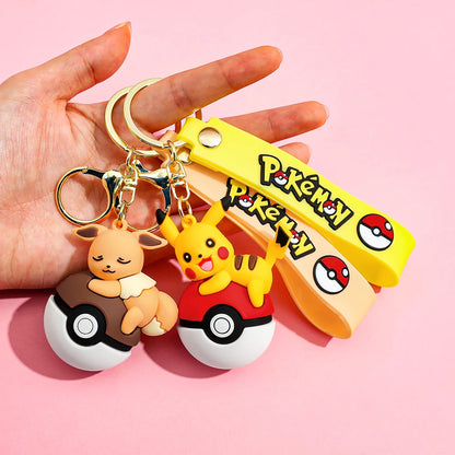 Cute Pokémon Poké Ball Keychain