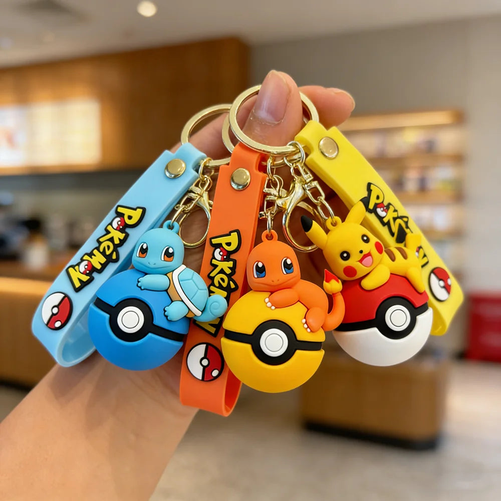 Cute Pokémon Poké Ball Keychain