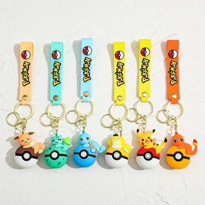 Cute Pokémon Poké Ball Keychain