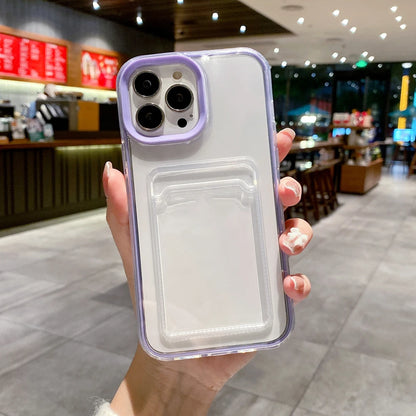 Clear iPhone Case with Photo Card Pocket
