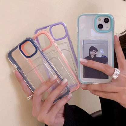Clear iPhone Case with Photo Card Pocket
