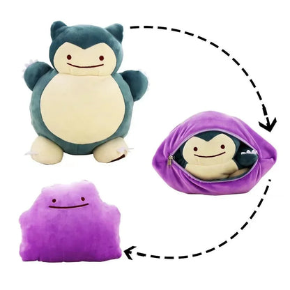 Pokémon Reversible Ditto Snorlax Plush Pillow